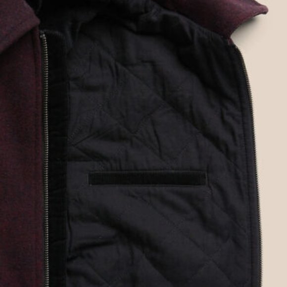 Banana Republic Wool Blend Short Jacket size M Burgundy - Picture 4 of 6